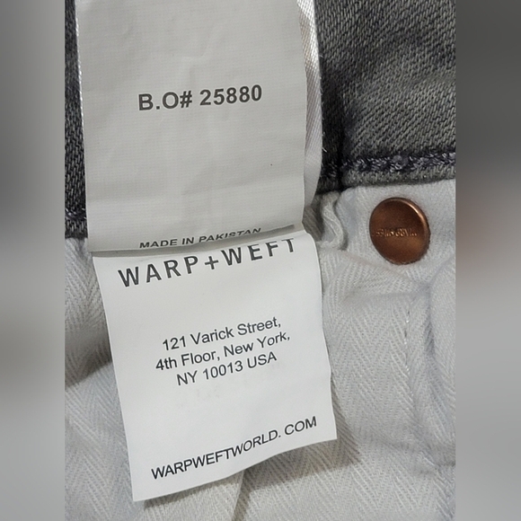 WARP + WEFT Chicago Straight Men's 29×34 Smoke Denim Jean Classic 5 Pocket - Picture 3 of 16